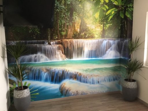 tropischer Wald mit Wasserfall